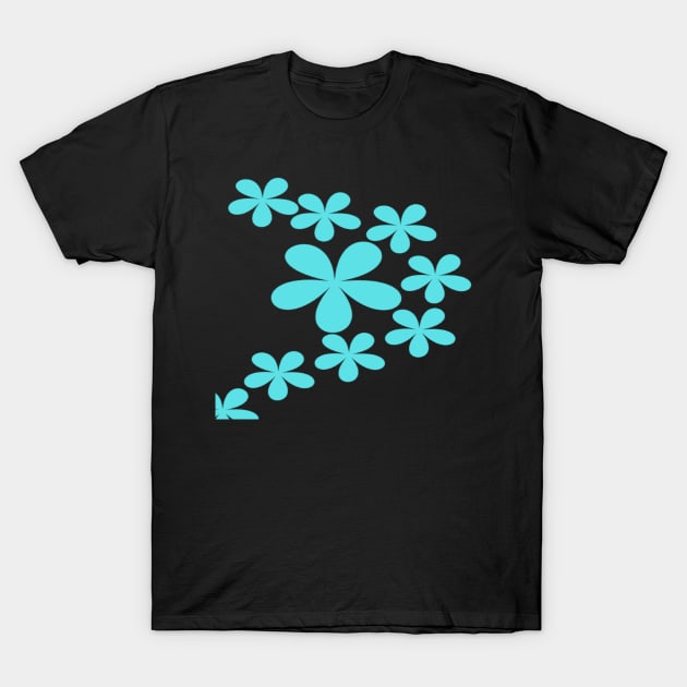 Blue flowers T-Shirt by Shineyarts